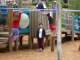 The playground at Peter Kirk Park, not far from the pool, is a favorite