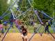 The kids were all over the rope climbing structure