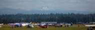 The Cascades provide a scenic backdrop for the airshow