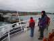 This ferry leaves port much like any other: with a toot and a lot of water being pushed out the back