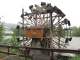 A restored, original waterwheel, which had been used to irrigate the orchards