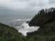 Steep rocks just north of the lighthouse