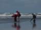 Playing in the surf