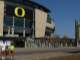 Posing in front of Autzen Stadium