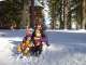 Sitting on the snowbank