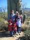 At the site of the old copper mine, there’s a big saguaro where we took pictures