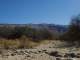 A view looking southeast down a small wash the trail crosses