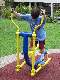 Many of the public playgrounds include fitness equipment, such as this stair-climbing machine