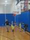 That blur is Guinness warming up with a lay-up